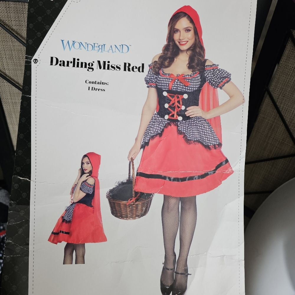 Little Red Riding Hood Halloween Costume Cosplay Outfit | Women's Size S (4-6) - Picture 2 of 7
